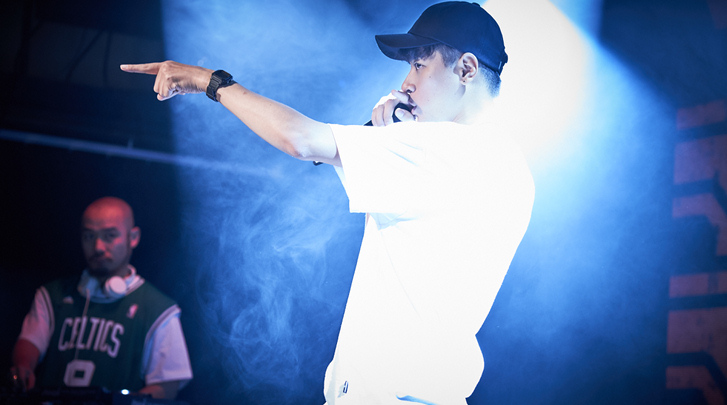 Korean Rapper on stage