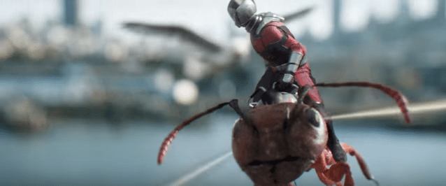 Ant-Man flying on Ant