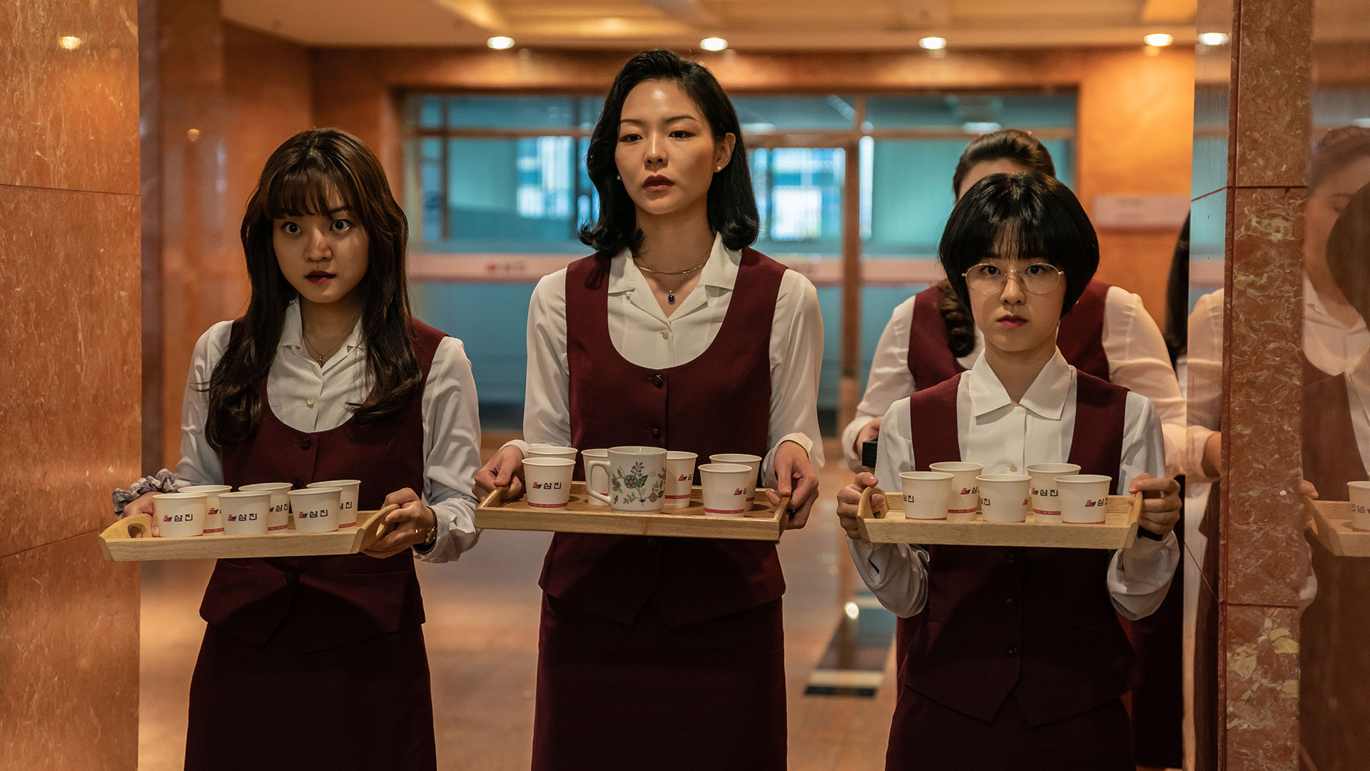 Korean Company Women Prepare Coffee